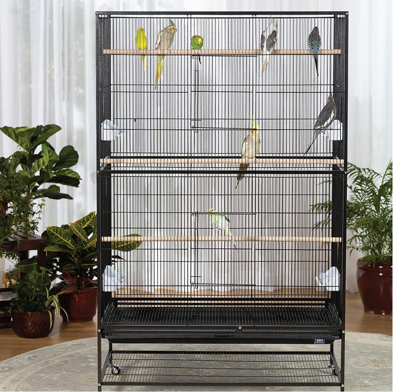 Large Bird Cage Flight Cage Wrought Iron for Cockatiels African Grey Quaker Amazon Sun Parakeets Green Cheek Conures Bird Cage.