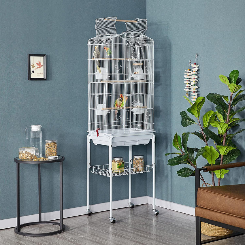 Outlet Bird Cages for Parakeets Cockatiels FiLovebirds nches Canaries Conures Budgies, Detachable Rolling Stand Copy