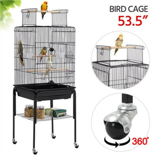 Bird Cage with Rolling Stand